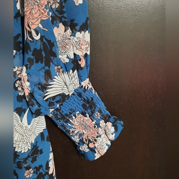 Michel Studio Sheer Print Blouse - Picture 6 of 12